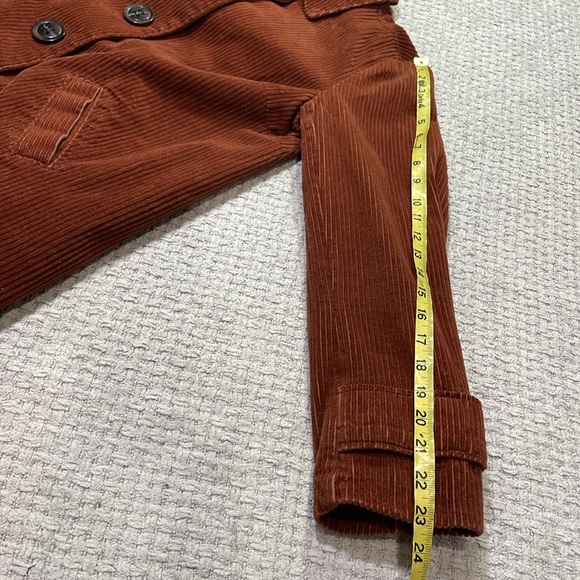 Rust/Brown Corduroy Large Button Swing Jacket Size Small - Picture 16 of 16